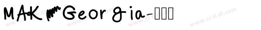 MAK Georgia字体转换